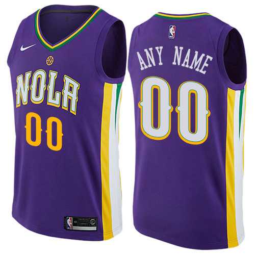 Men & Youth Customized New Orleans Pelicans Purple Nike City Edition Jersey